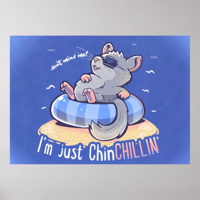 Poster Je suis juste ChinCHILLIN (Devant)