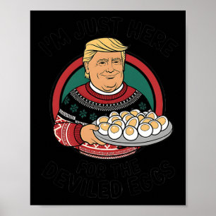 Poster Je suis juste ici pour les oeufs dévilés drôle Tha