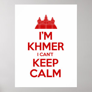 Poster Je suis Khmer Je ne peux pas garder le calme