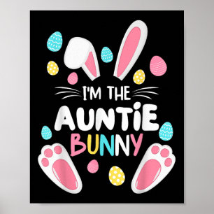 Poster Je Suis La Tante Bunny Matching Famille Pâques Fêt