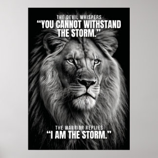 Poster Je suis la tempête - Citation Inspirante