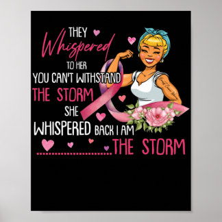 Poster Je suis la tempête forte femmes guerrière du cance