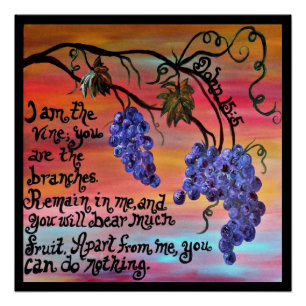 Poster Je suis la vigne John 15 5