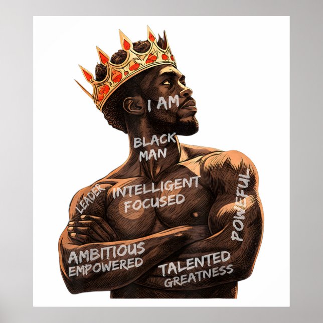 Poster Je suis l'affiche Black Man (Devant)