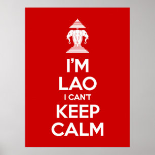 Poster Je suis Lao je ne peux pas garder le calme