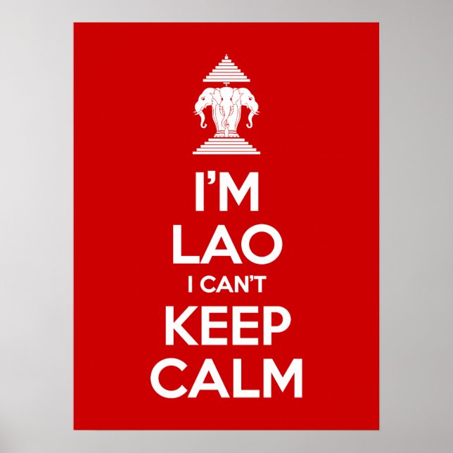Poster Je suis Lao je ne peux pas garder le calme (Devant)