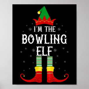 Poster Je suis le Bowling Elf Family Group Noël