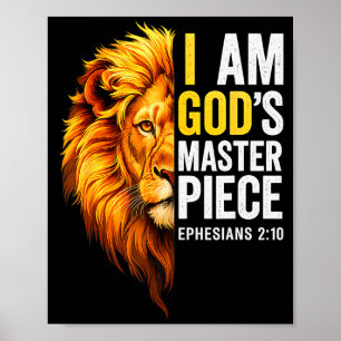 Poster Je suis le chef-d'œuvre de Dieu chrétien Ephésiens