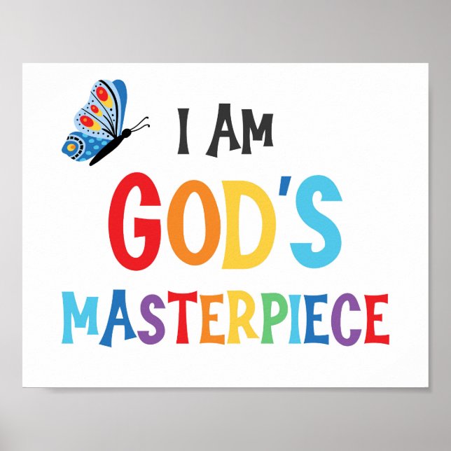 Poster Je suis le chef-d'oeuvre de Dieu pour les enfants  (Devant)