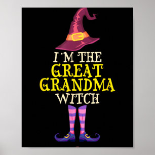 Poster Je suis le costume de grande grand-mère sorcière H