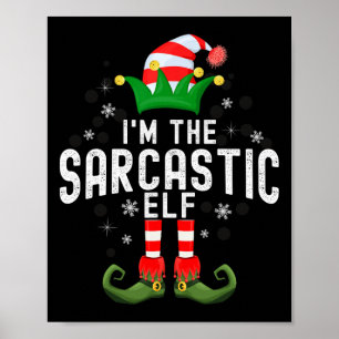 Poster Je suis le costume de pyjama de famille de Noël de