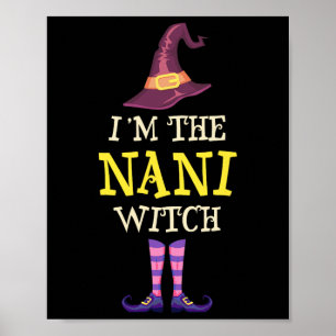 Poster Je suis le costume de sorcière Nani Halloween Funn