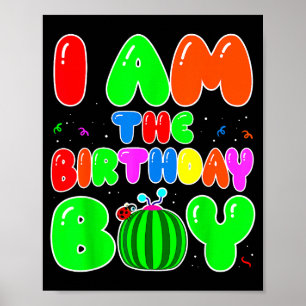 Poster Je Suis Le Garçon D'anniversaire Drôle D'anniversa