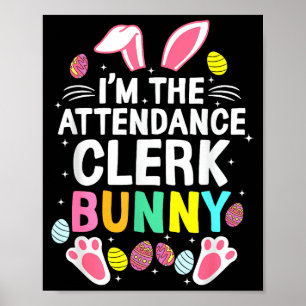 Poster Je suis le lapin commis aux présences Joyeuse fête