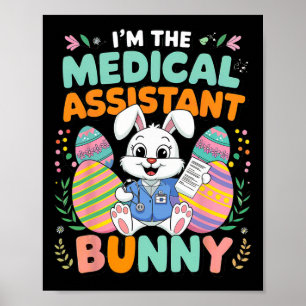 Poster Je suis le Médicale lapin de Pâques amusant