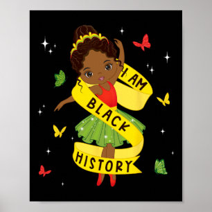 Poster Je suis le mois de l'histoire des Noirs Afro Afric
