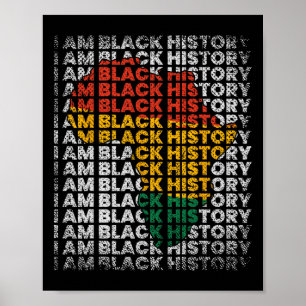 Poster Je suis le Mois de l'histoire des Noirs Femmes Afr