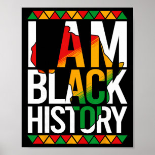 Poster Je suis le Mois de l'histoire des Noirs Fierté afr