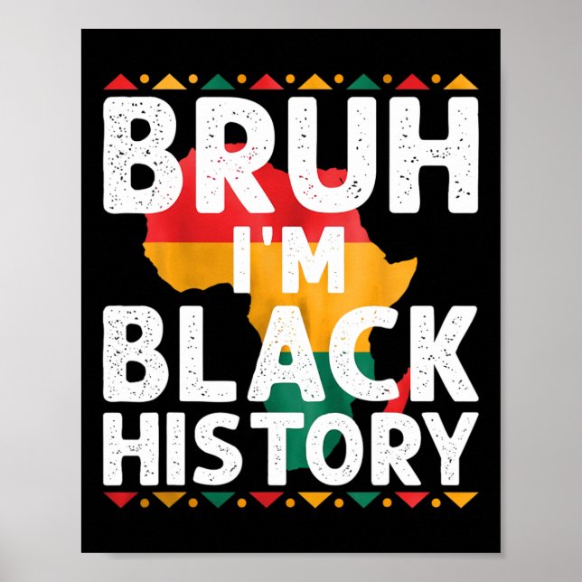 Poster Je suis le Mois de l'histoire des Noirs Fierté afr (Devant)
