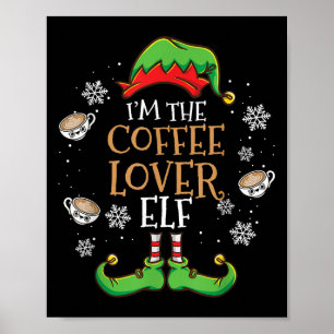 Poster Je Suis Le Noël De L'Elfe Du Café