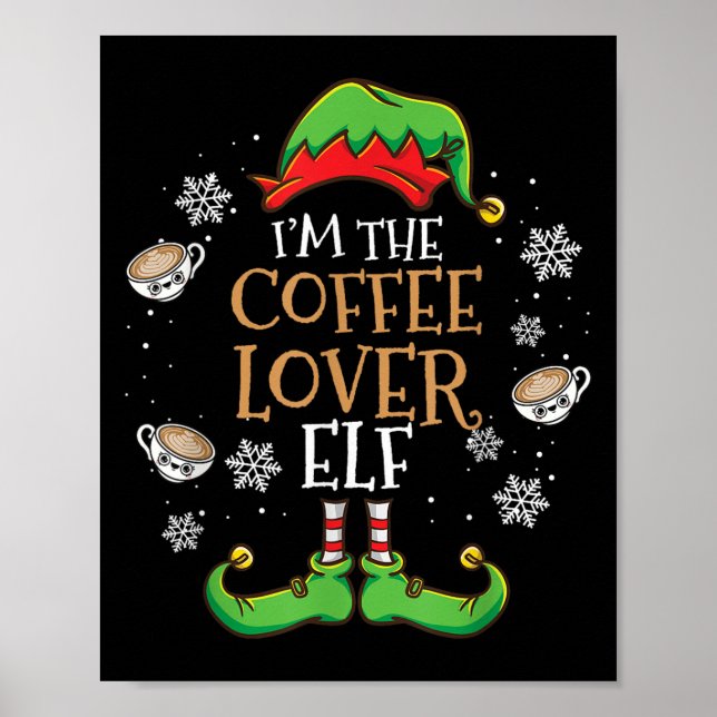 Poster Je Suis Le Noël De L'Elfe Du Café (Devant)