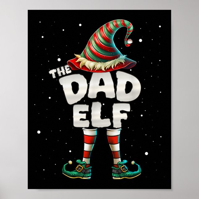 Poster Je suis le papa Elf Family Matching Group Noël (Devant)