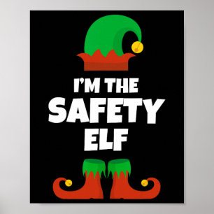 Poster Je suis le pyjama de famille des elfes de sécurité