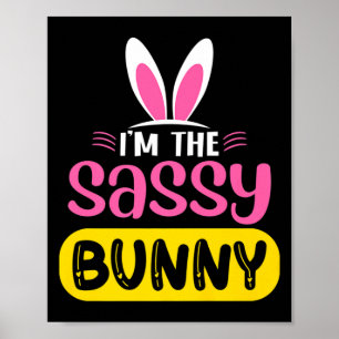Poster Je Suis Le Sy Lapin Oreilles De Lapin Oeuf Drôle D