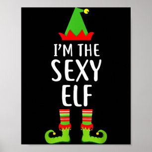 Poster Je suis le T-shirt de Noël Elf Matching Famille
