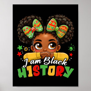 Poster Je suis l'histoire noire Enfants Filles Femmes His