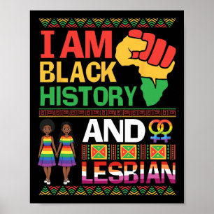 Poster Je suis l'histoire noire et la fierté lesbienne LG