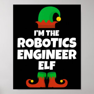 Poster Je suis l'ingénieur en robotique Elfe Famille Pyja