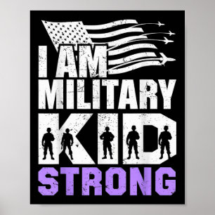 Poster Je Suis Militaire Enfant Fort Violet Jusqu'Aux Enf