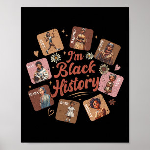 Poster Je suis Mois de l'histoire des Noirs Leader Femmes