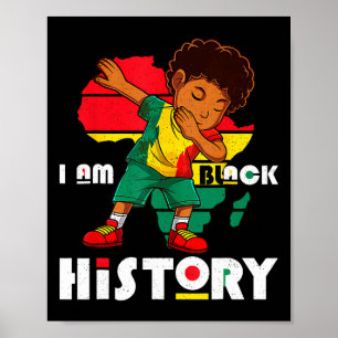 Poster Je Suis Noir Histoire Mois Enfants Garçons Afro Af