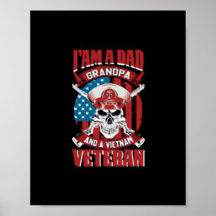 Poster je suis papa grand-père et un vétéran du vietnam