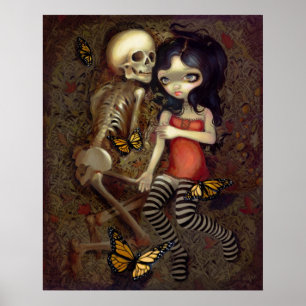 Poster Je suis presque avec vous ART IMPRIMER squelette g