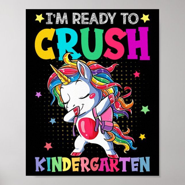 Poster Je suis prêt à écraser la maternelle Joyeux premie (Devant)