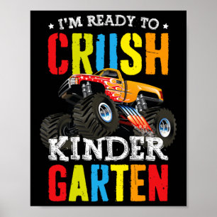 Poster Je suis prêt à écraser le camion monstre de la mat