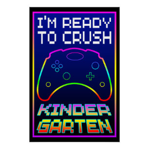 POSTER JE SUIS PRÊT À ÉCRASER LE JARDIN D'ENFANTS