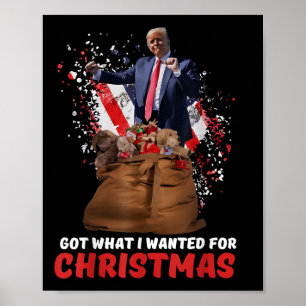 Poster Je Suis Recherché Pour Noël - Trump A Gagné 2024
