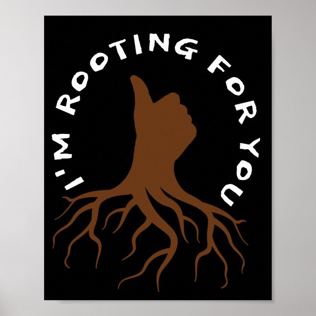 Poster Je suis Rooting for You - Thumbs Up Roots Art (Devant)