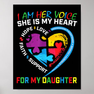 Poster Je Suis Sa Voix Fille Sensibilisation sur l'autism