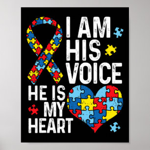 Poster Je Suis Sa Voix Il Est Mon Coeur Sensibilisation s