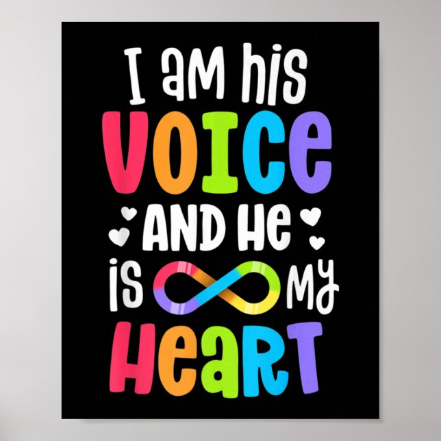 Poster Je Suis Sa Voix Il Est Mon Coeur Sensibilisation s (Devant)