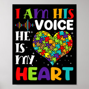 Poster Je Suis Sa Voix Il Est Mon Coeur Sensibilisation s