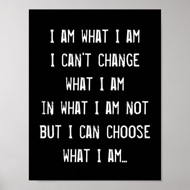 Poster Je suis, Sensibilisation Inspiration Citation de l (Devant)