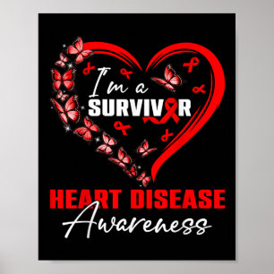 Poster Je Suis Survivante Maladie Cardiaque Sensibilisati