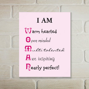 Poster Je suis texte de inspiration de FEMME