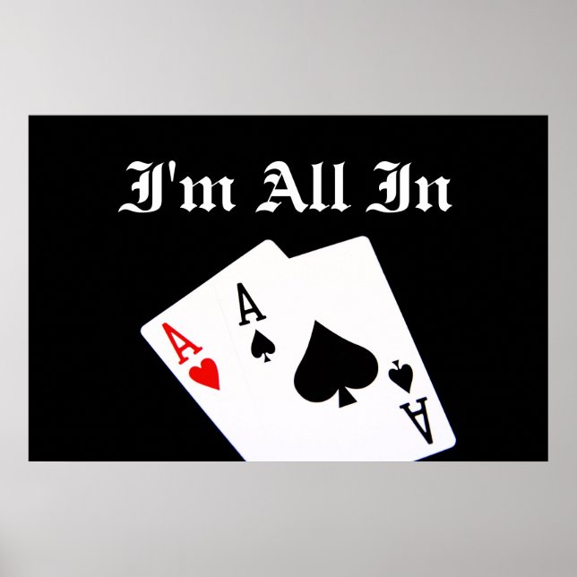 Poster Je suis tout en poker (Devant)